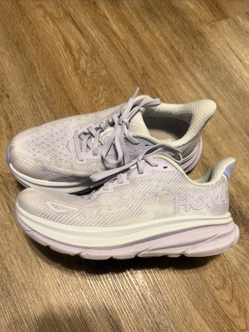 Hoka Clifton 9 Women's Light Lavender/Light Gray Running Sneakers - Picture 11 of 16